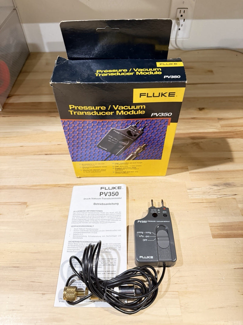FLUKE PV350 PRESSURE VACUMM TRANSDUCER MODULE TESTED