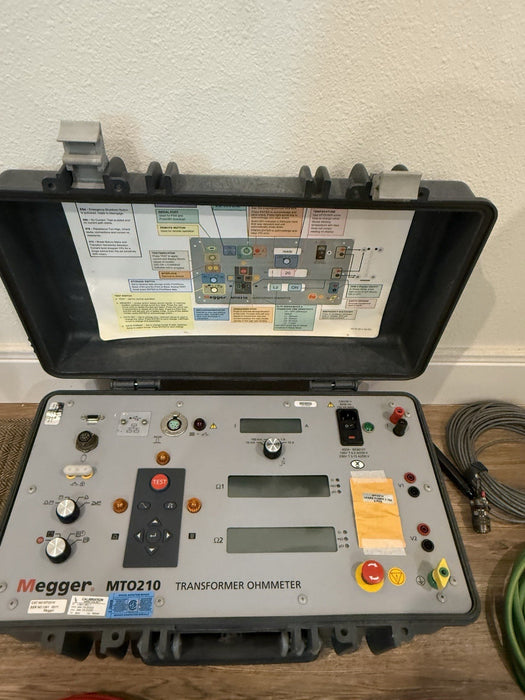MEGGER MTO210 TRANSFORMER OHMMETER W/ ACCESSORIES (CALIBRATED 2025) TESTED