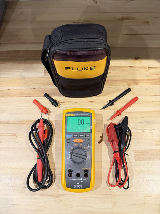 FLUKE 1507 INSULATION MULTIMETER W/ LEADS & CLIPS - SHIPS FAST