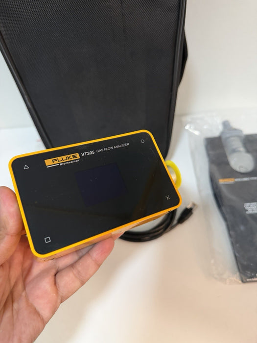 FLUKE BIOMEDICAL VT305 GAS FLOW ANALYZER W/ ACCESSORIES (TESTED) FREE SHIPPING