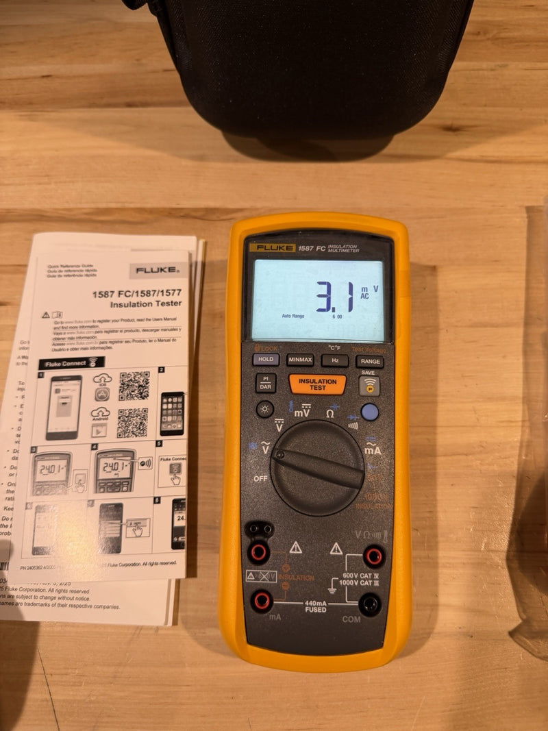 FLUKE 1587 FC 2 IN 1 HANDHELD DIGITAL INSULATION MULTIMETER
