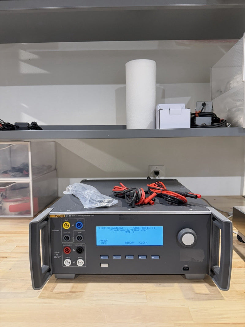 FLUKE BIOMEDICAL QA-ES III ELECTROSURGERY ANALYZER WITH LEADS TESTED