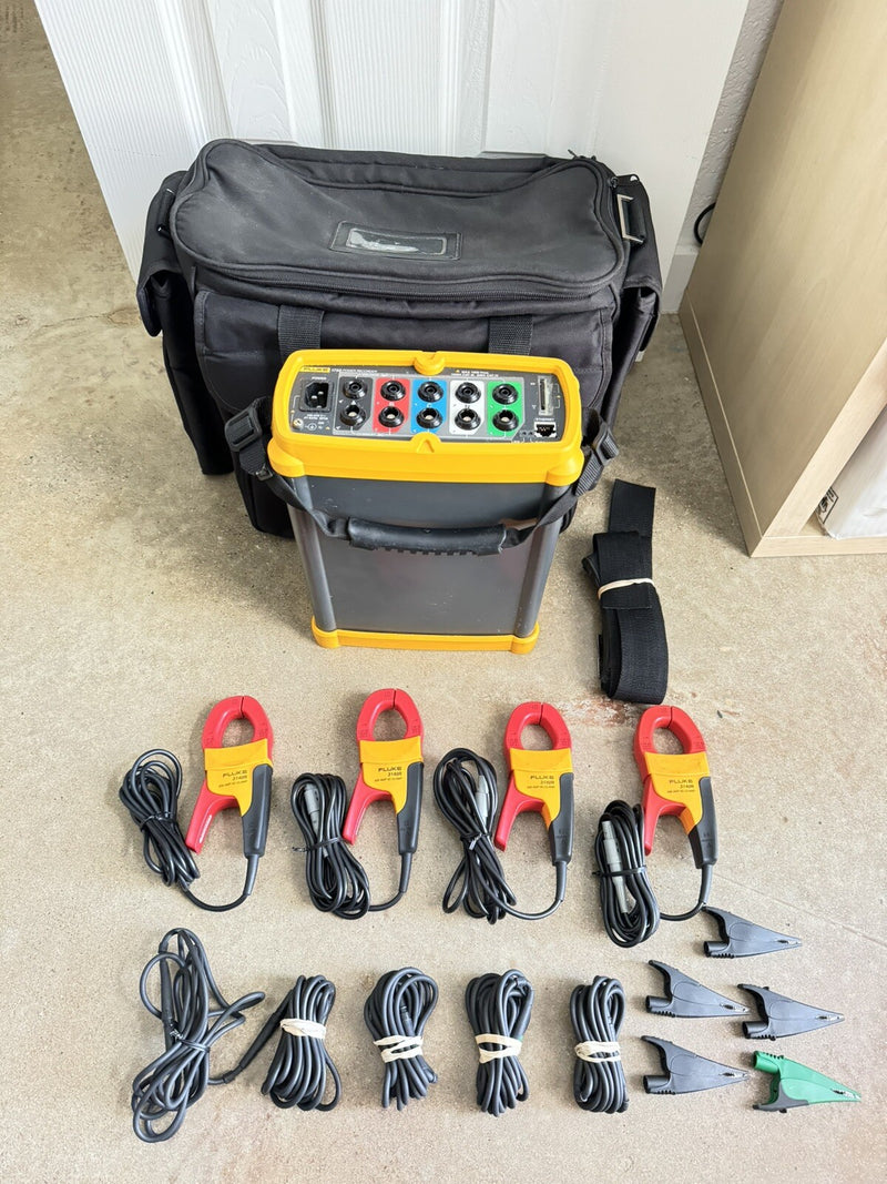 FLUKE 1750 3-PHASE POWER QUALITY RECORDER WITH 4 3140R AC CLAMPS