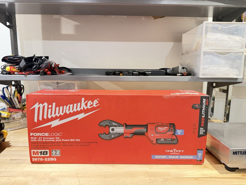 MILWAUKEE 2678-22BG FORCE LOGIC 6T UTILITY CRIMPER KIT W/ BG-D3 JAW (NEW SEALED)
