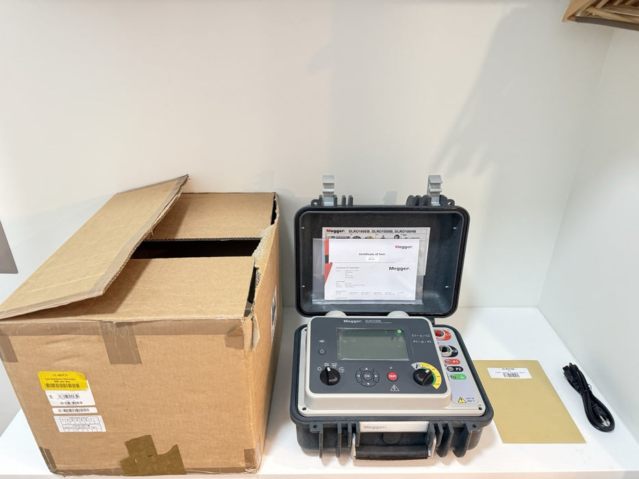 MEGGER DLRO100EB DIGITAL LOW RESISTANCE OHMMETER CALIBRATED 2024 NEW