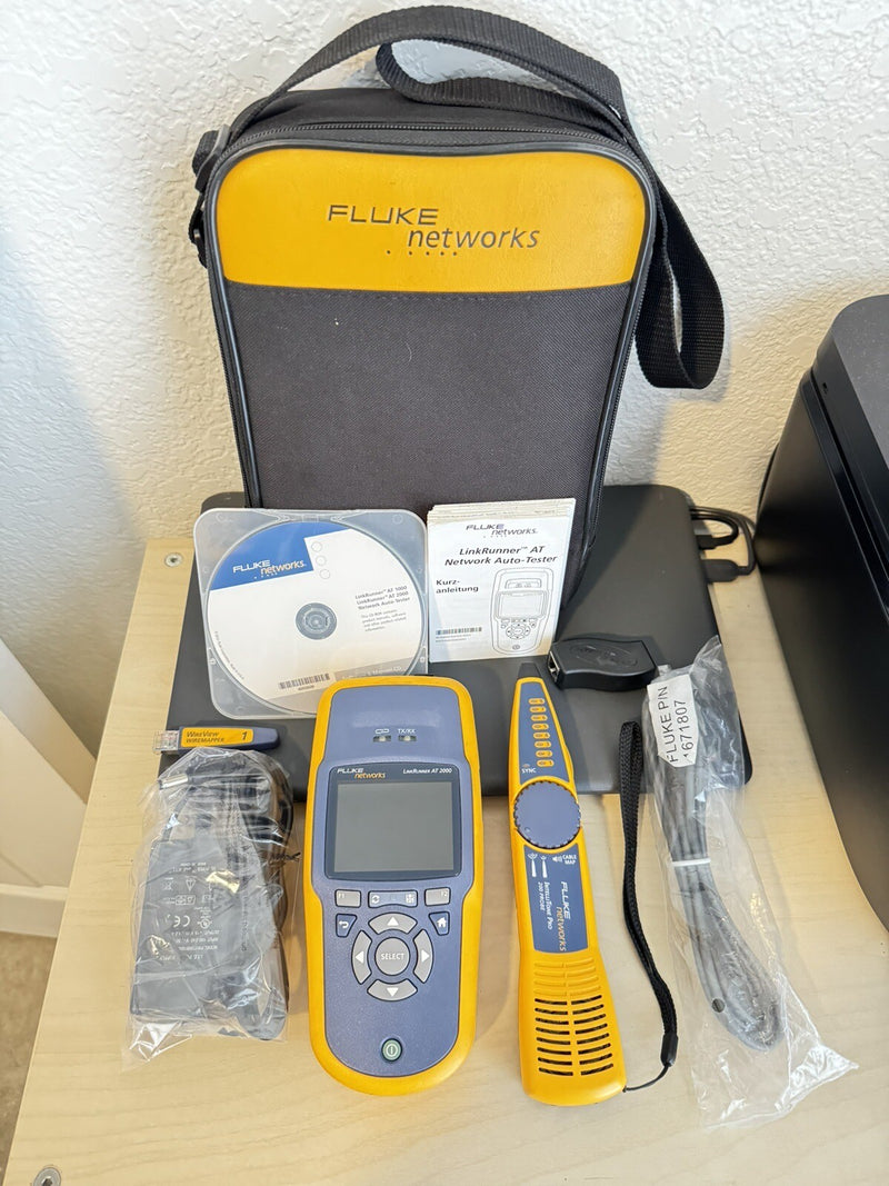 FLUKE NETWORKS LRAT-2000 LINKRUNNER AT-2000 AUTO TESTER W FLUKE INTELLITONEPROBE
