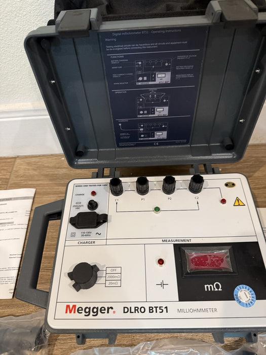 MEGGER DLRO BT51 MILLIOHMMETER CALIBRATED 2024 NEW