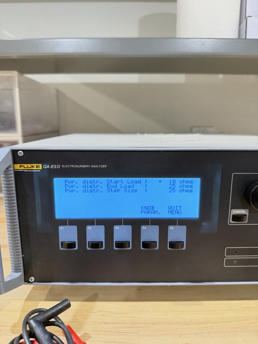 FLUKE QA-ES II ELECTROSURGERY ANALYZER W/ LEADS & CLIPS (TESTED) FREE SHIPPING