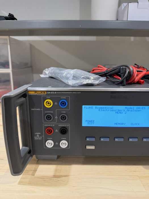 FLUKE BIOMEDICAL QA-ES III ELECTROSURGERY ANALYZER W/LEADS (TESTED)FREE SHIPPING