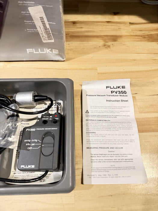FLUKE PV350 PRESSURE VACUMM TRANSDUCER MODULE TESTED