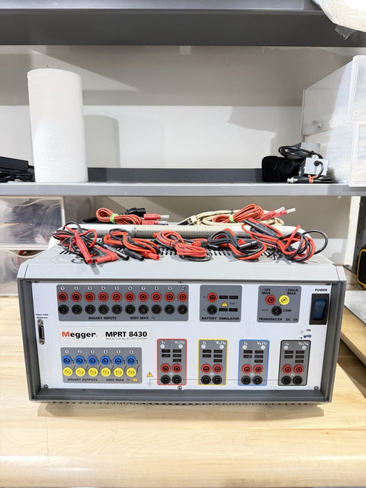 MEGGER MPRT8430 PROTECTIVE RELAY TESTING SYSTEM & TOUCHVIEW INTERFACE & LEADS
