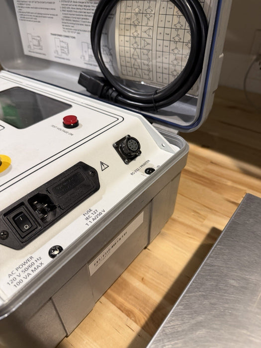 MEGGER THREE-PHASE TTR 550503 TRANSFORMER TURN-RATIO TESTER WITH LEADS TESTED