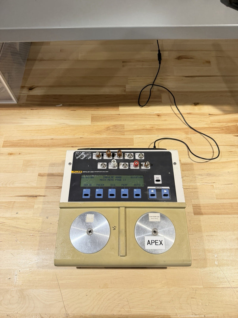 FLUKE IMPULSE 4000 DEFIB/PACER ANALYZER W/ CHARGER (TESTED) SHIPS FAST