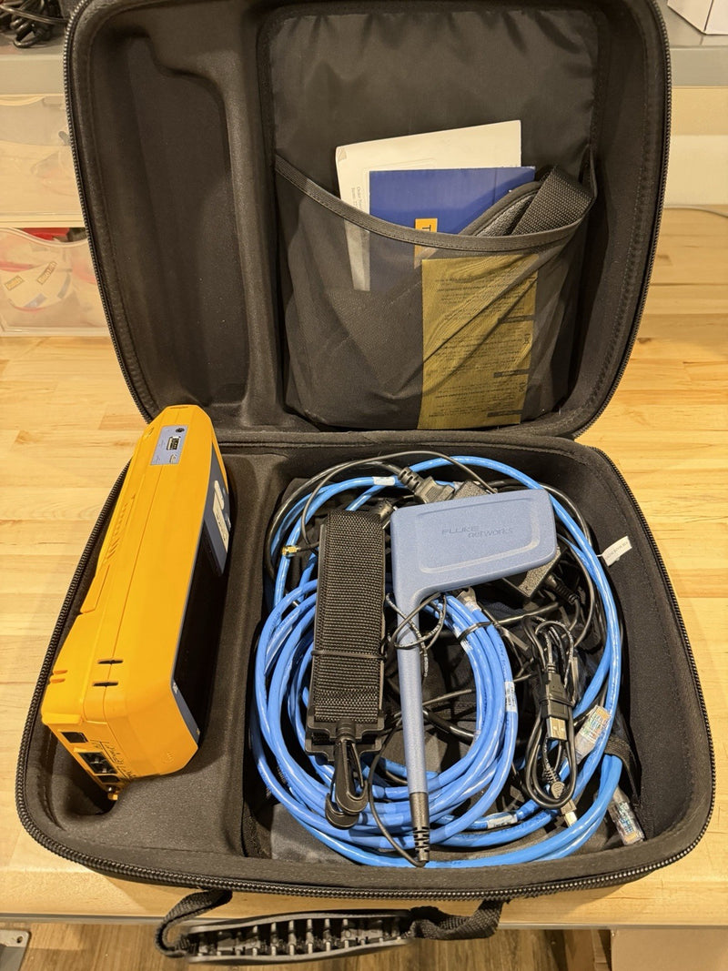 FLUKE NETWORKS VERSIV TFS ONE TOUCH AT NETWORK ASSISTANT KIT TESTED