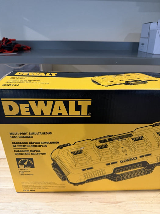 DEWALT DCB104 4 PORT 20V MAX BATTERY CHARGER (NEW FACTORY SEALED)