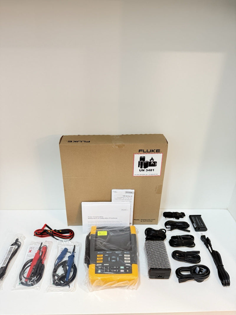 FLUKE 190-202-III 2CH 200MHZ 5GSS SCOPEMETER CALIBRATED 2024