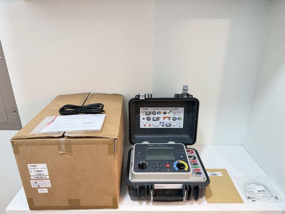 MEGGER DLRO100HB DIGITAL LOW RESISTANCE OHMMETER (NEW FACTORY SEALED) CAL 2025