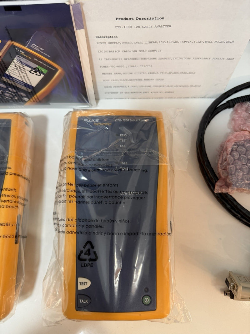 FLUKE NETWORKS DTX-1800 CABLE ANALYZER KIT RARE