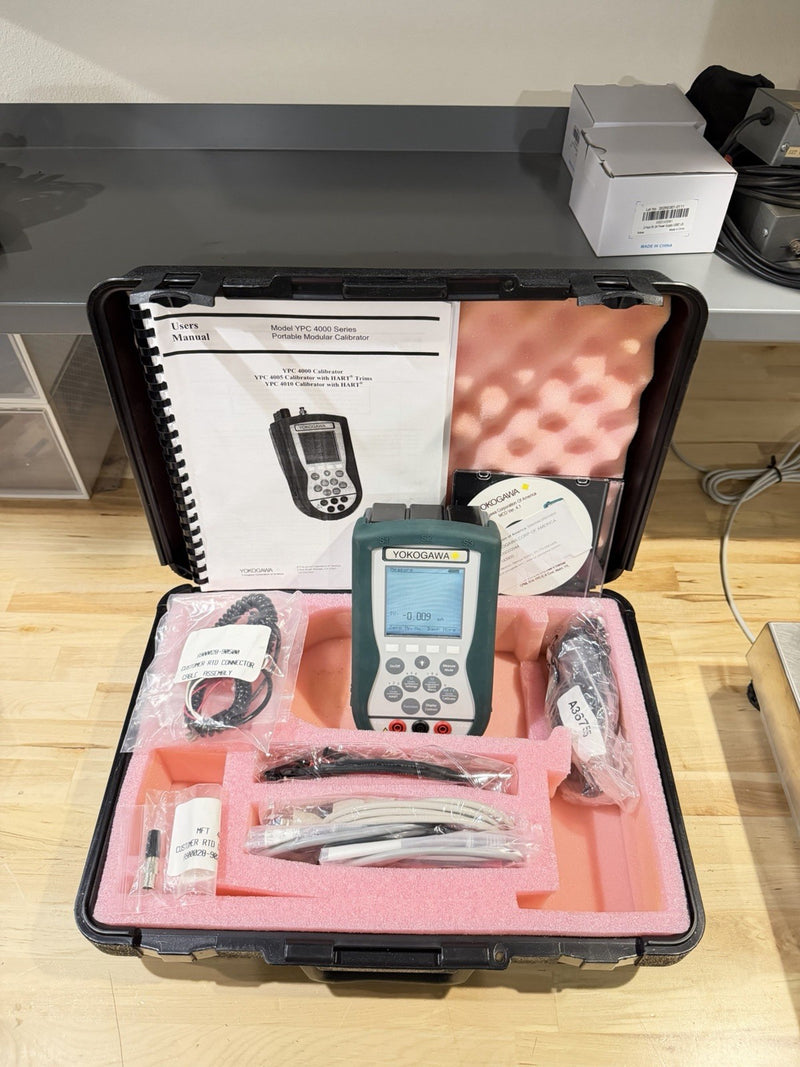 YOKOGAWA MODEL YPC4010 PRESSURE CALIBRATOR KIT WITH LEADS TESTED