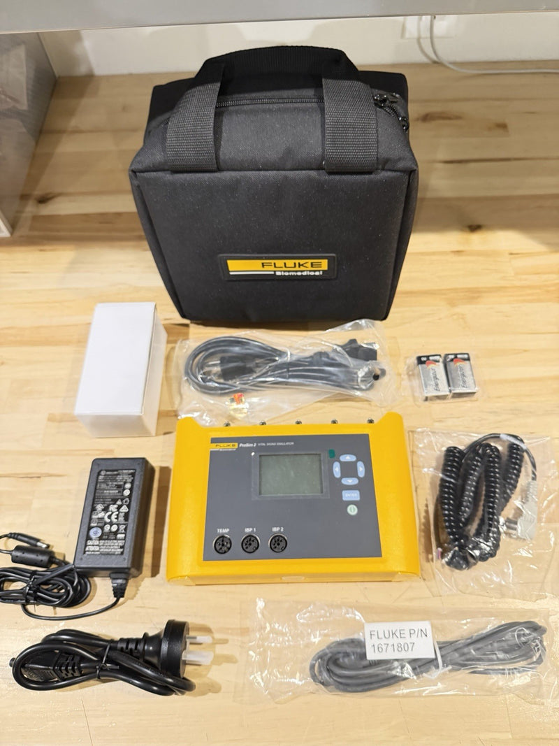 FLUKE BIOMEDICAL PROSIM 2 VITAL SIGNS SIMULATOR W/ ACCESSORIES (NEW)