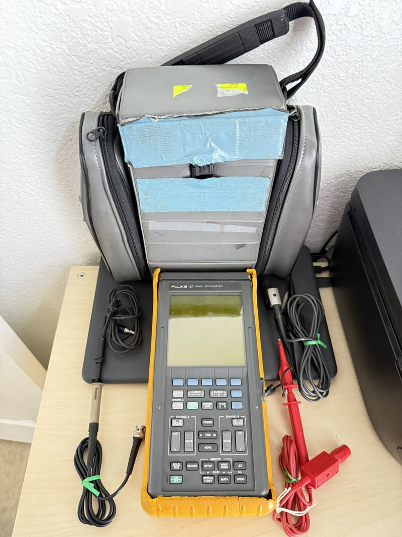FLUKE 97 AUTO SCOPEMETER DUAL TRACE 50 MHZ HANDHELD OSCILLOSCOPE FOR PARTS