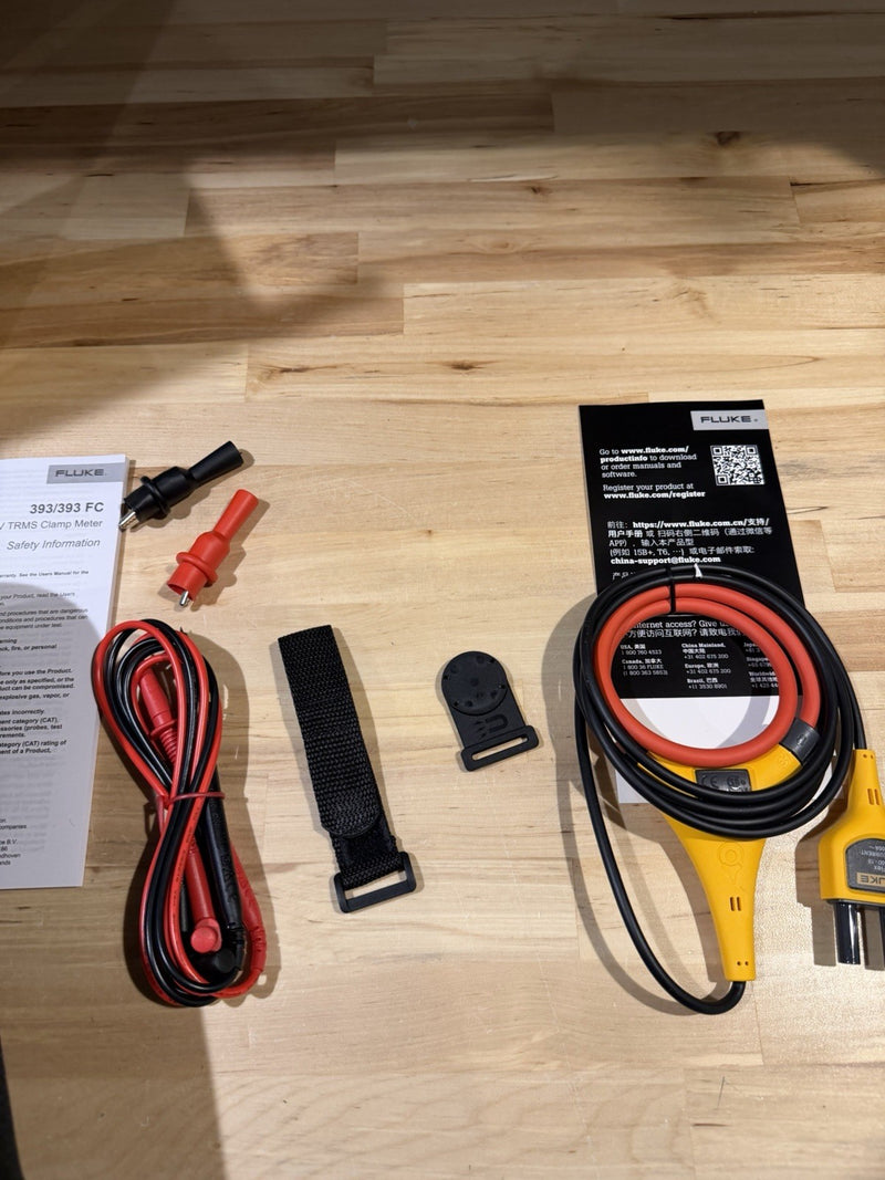 FLUKE 393 FC CAT III 1500V TRMS CLAMP METER WITH IFLEX PROBE & LEADS