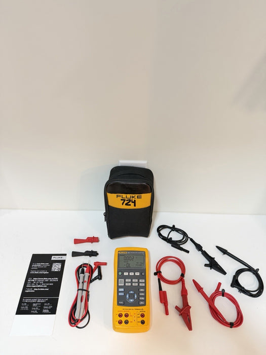 FLUKE 724 TEMPERATURE CALIBRATOR METER W/ LEADS & ACCESSORIES (TESTED)SHIPS FAST
