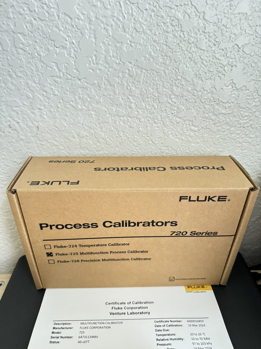FLUKE 725 MULTIFUNCTION PROCESS CALIBRATOR W LEADS NEW FACTORY BOX CALIBRATED 2024