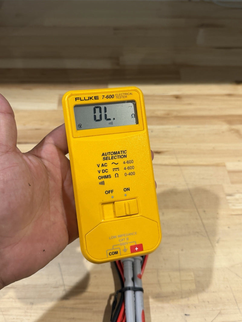 FLUKE 7-600 ELECTRICAL TESTER W/ LEADS & CLIPS (SHIPS FAST) TESTED