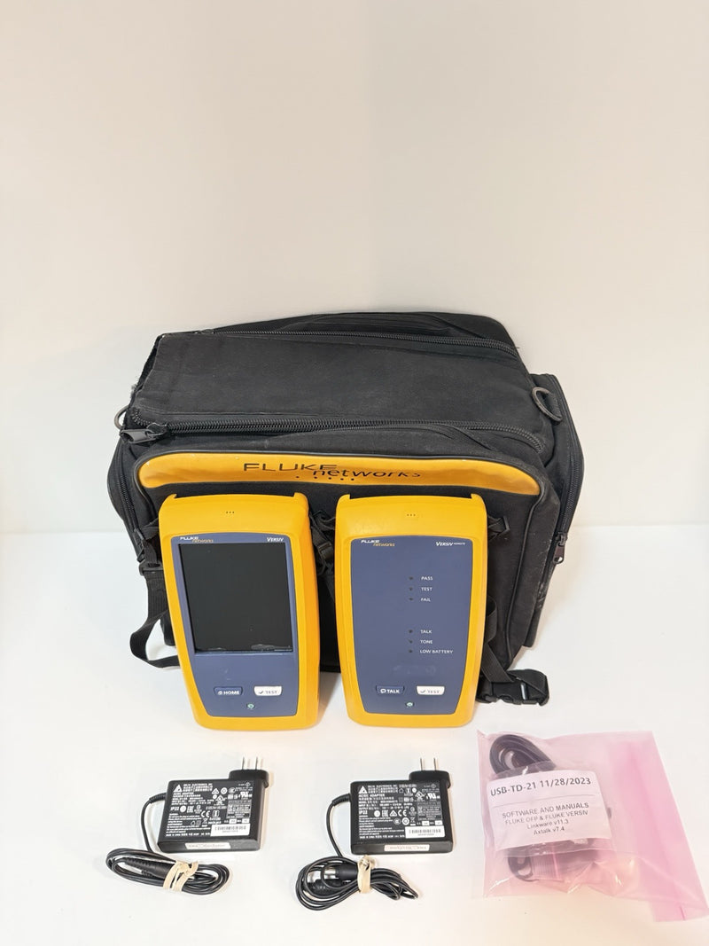 FLUKE NETWORKS VERSIV MAINFRAME & REMOTE WITH BAG & ACCESSORIES