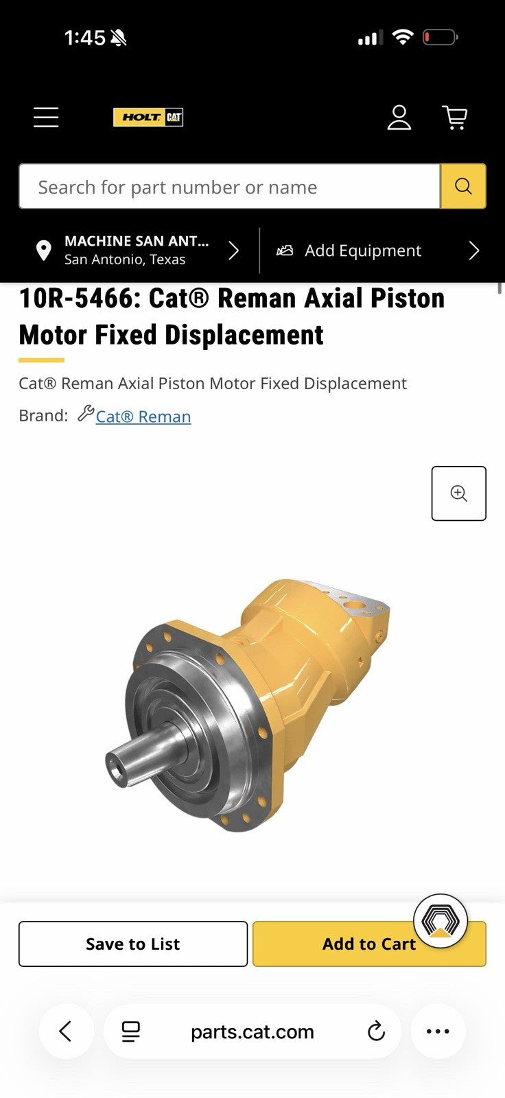 CAT 10R-5466 AXIAL PISTON MOTOR GP  (NEW SEALED) - GENUINE OEM / SHIPS FREE