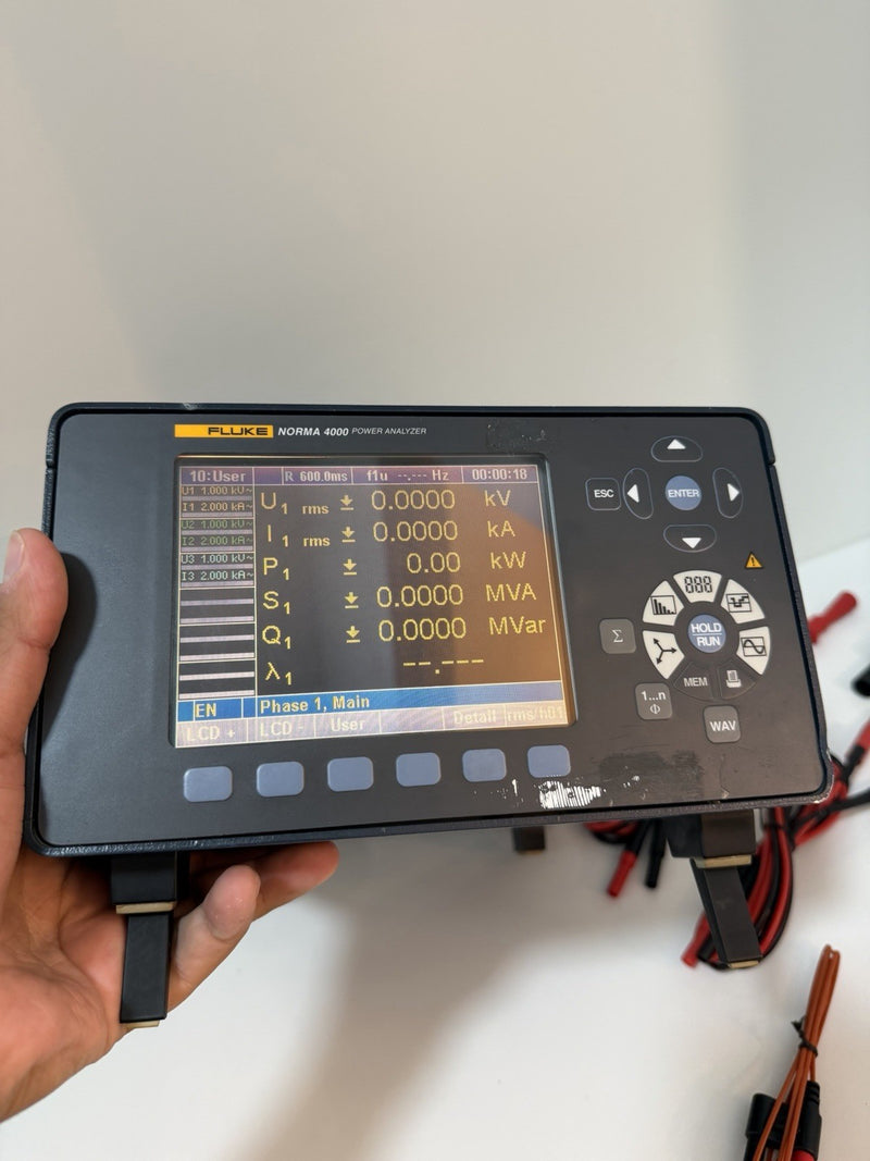 FLUKE NORMA 4000 POWER ANALYZER WITH LEADS & ACCESSORIES TESTED
