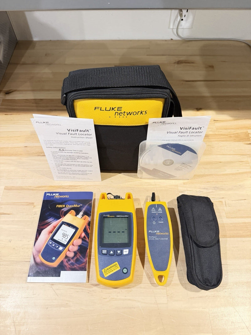 FLUKE NETWORKS FIBER QUICKMAP & VISUAL FAULT LOCATOR (TESTED) SHIPS FAST