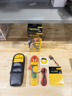 FLUKE 902 TRUE RMS HVAC CLAMP METER WITH CASE & LEADS RARE