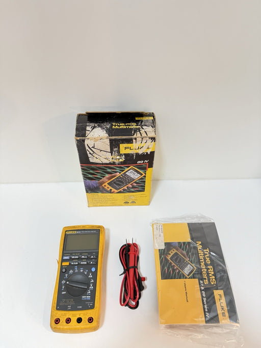 FLUKE 89 IV TRUE RMS DIGITAL MULTIMETER W / LEADS - FREE SHIPPING