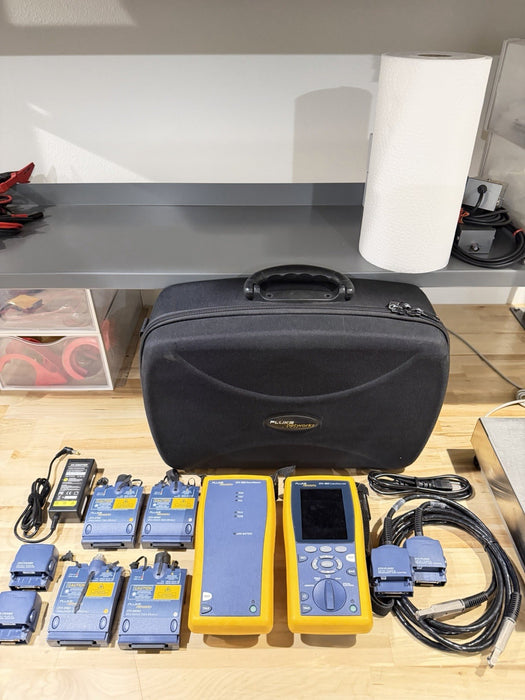 FLUKE NETWORKS DTX-1800 CABLE ANALYZER W/DTX-SFM2 DTX-MFM2 DTX-PLA002 (TESTED)