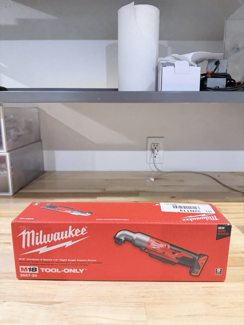 MILWAUKEE 2667-20 M18 2-SPEED 1/4" RIGHT ANGLE IMPACT DRIVER TOOL ONLY