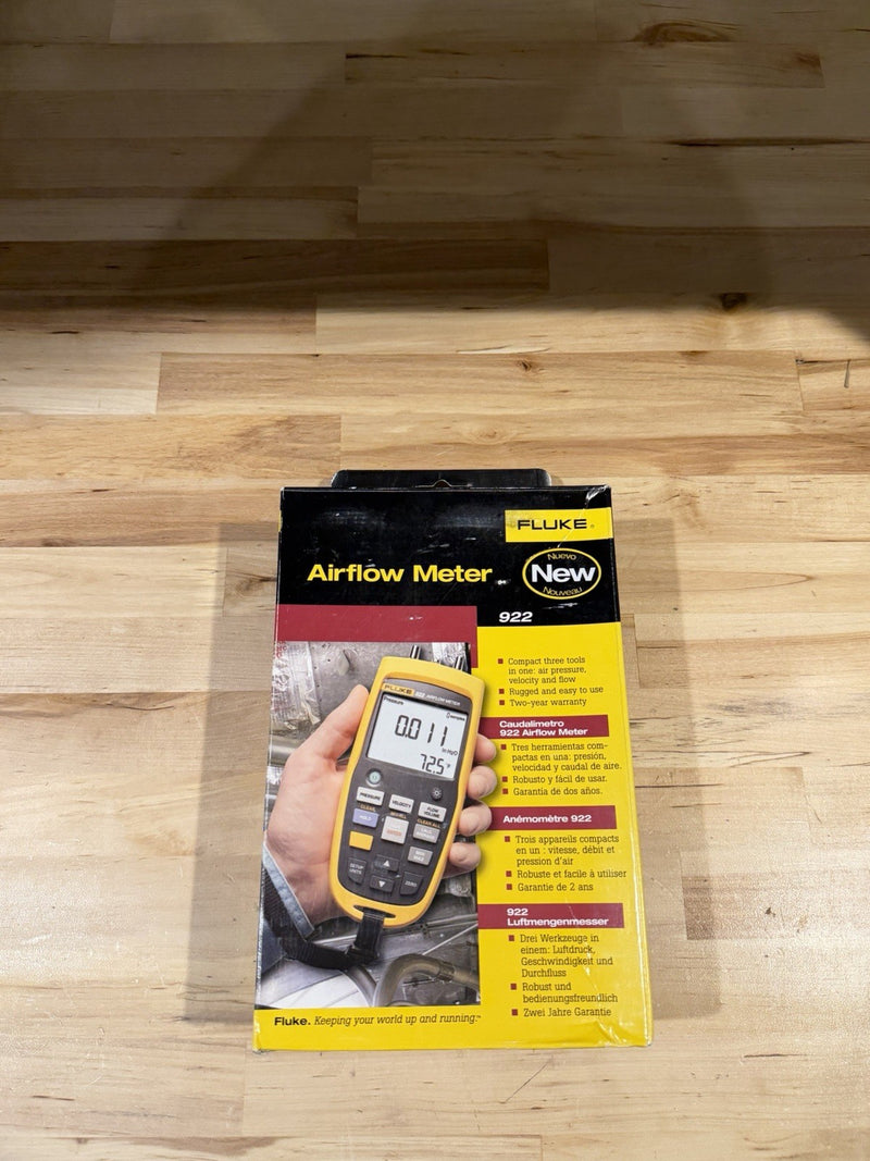 FLUKE 922 AIRFLOW METER WITH ACCESSORIES