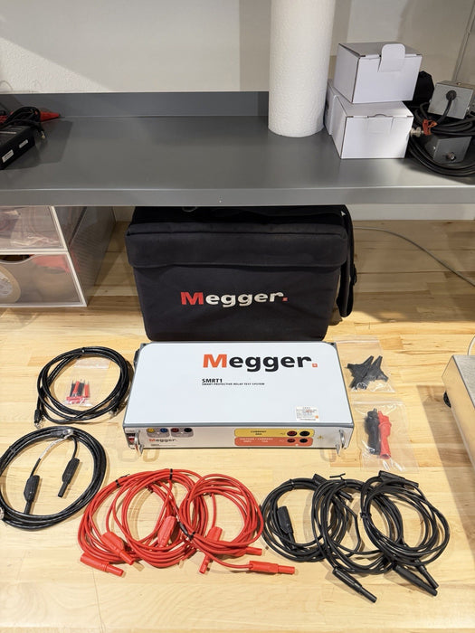 MEGGER SMRT 1 SMART PROTECTIVE RELAY TEST SYSTEM (CALIBRATED 2026) W/ CABLES