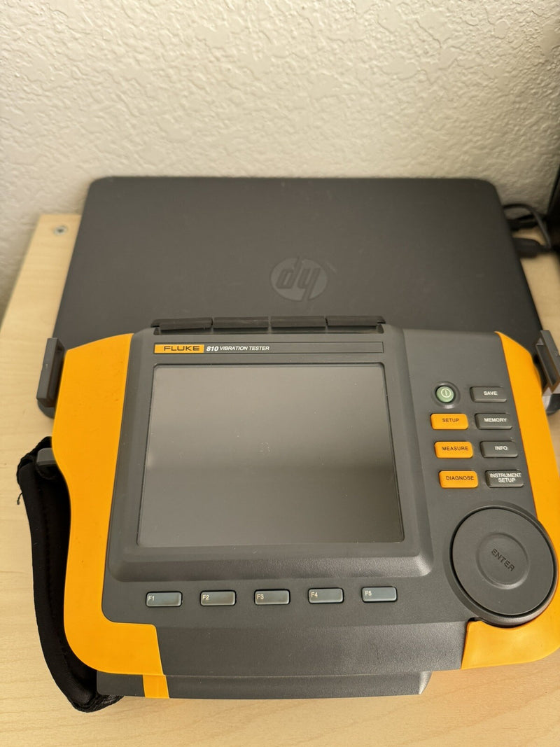 FLUKE 810 VIBRATION TESTER WITH TACHOMETER & TRIAXIAL ACCELEROMETER & CASE