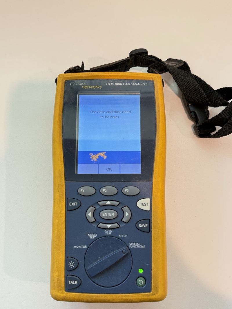 FLUKE NETWORKS DTX-1800 MAINFRAME TURNS ON NO BATTERY FOR PARTS