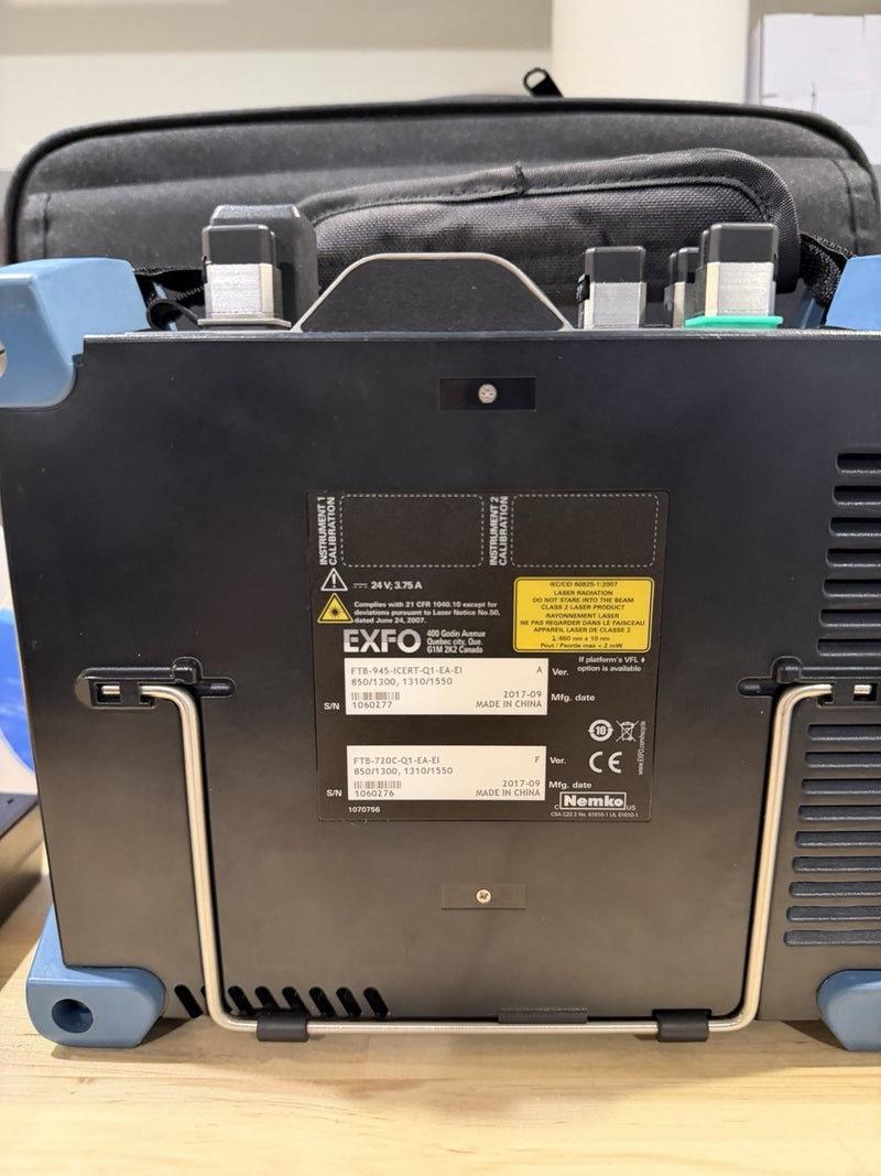 EXFO FTB-1 720C-Q1-EA-EI OTDR & FTB-945-ICERT-Q1-EA-EI OLTS WITH FIP-435B TESTED