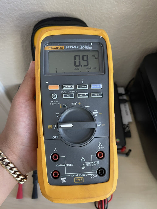 FLUKE 87V-MAX INDUSTRIAL TRUE RMS MULITMETER FLUKE WITH BAG & LEADS