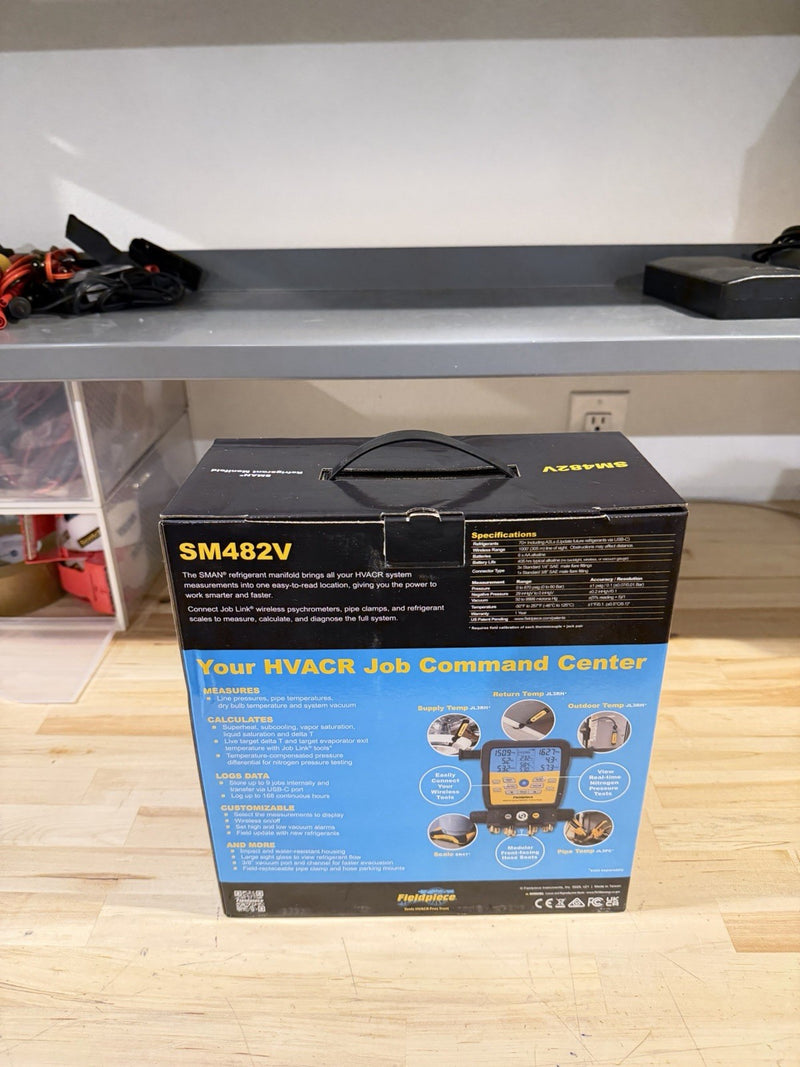 FIELDPIECE SM482V SMAN REFRIGERANT WIRELESS MANIFOLD 4 PORT (NEW SEALED)