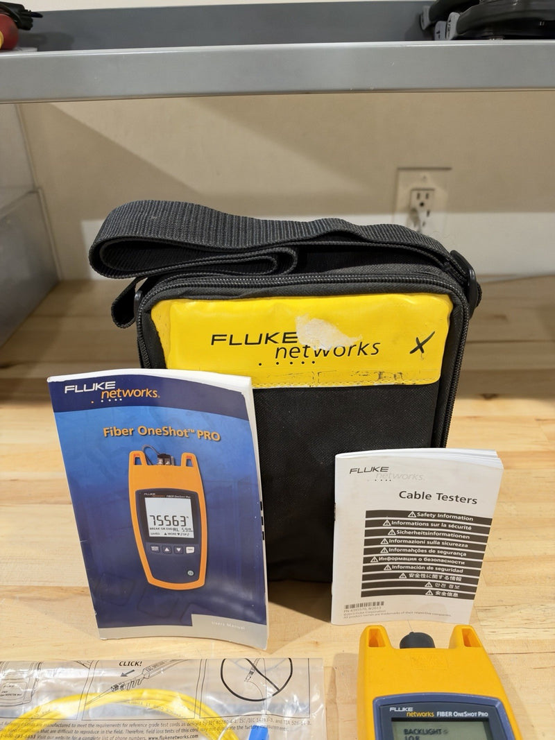 FLUKE NETWORKS FIBER ONESHOT PRO SINGLEMODE TESTER (FREE SHIPPING)