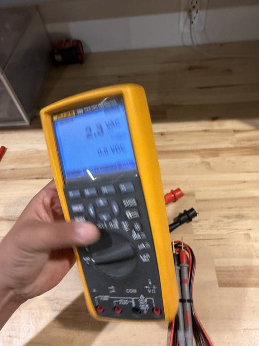 FLUKE 289 TRUE RMS ELECTRONIC LOGGING DIGITAL MULTIMETER W/ LEADS & CLIPS #8
