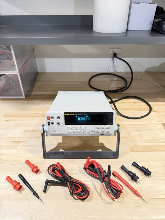 FLUKE 45 DUAL DISPLAY MULTIMETER W/ LEADS & CLIPS (TESTED) SHIPS FAST