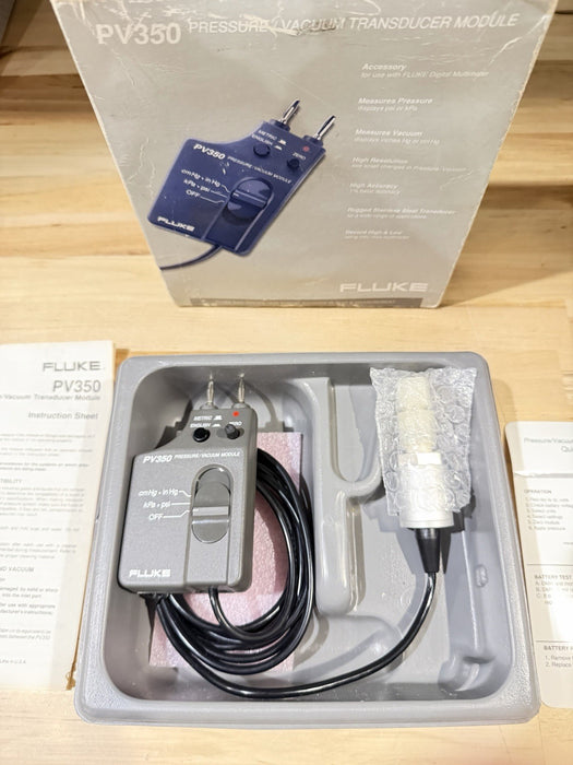 FLUKE PV350 PRESSURE VACUMM TRANSDUCER MODULE TESTED