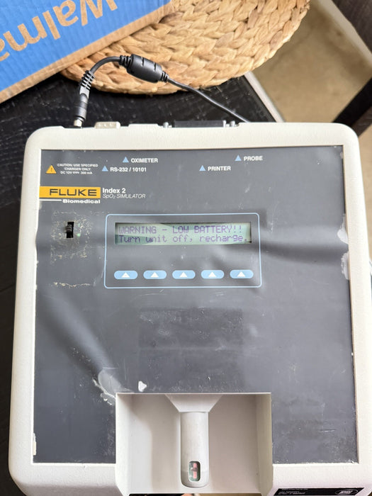 FLUKE BIOMEDICAL INDEX 2 SPO2 SIMULATOR W BAG & CHARGER