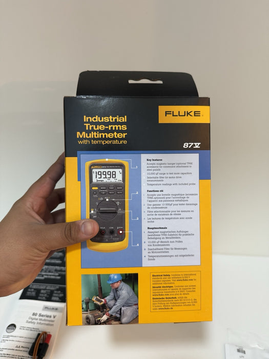FLUKE 87-V INDUSTRIAL TRUE RMS DIGITAL MULTIMETER (MFG 2024) / NEW SEALED